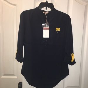 NWT UG Apparel Michigan Football Blouse